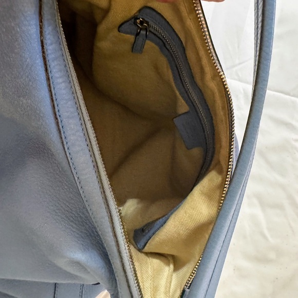 Gucci Blue Leather Hobo Bag with Gold Hardware - Picture 11 of 16